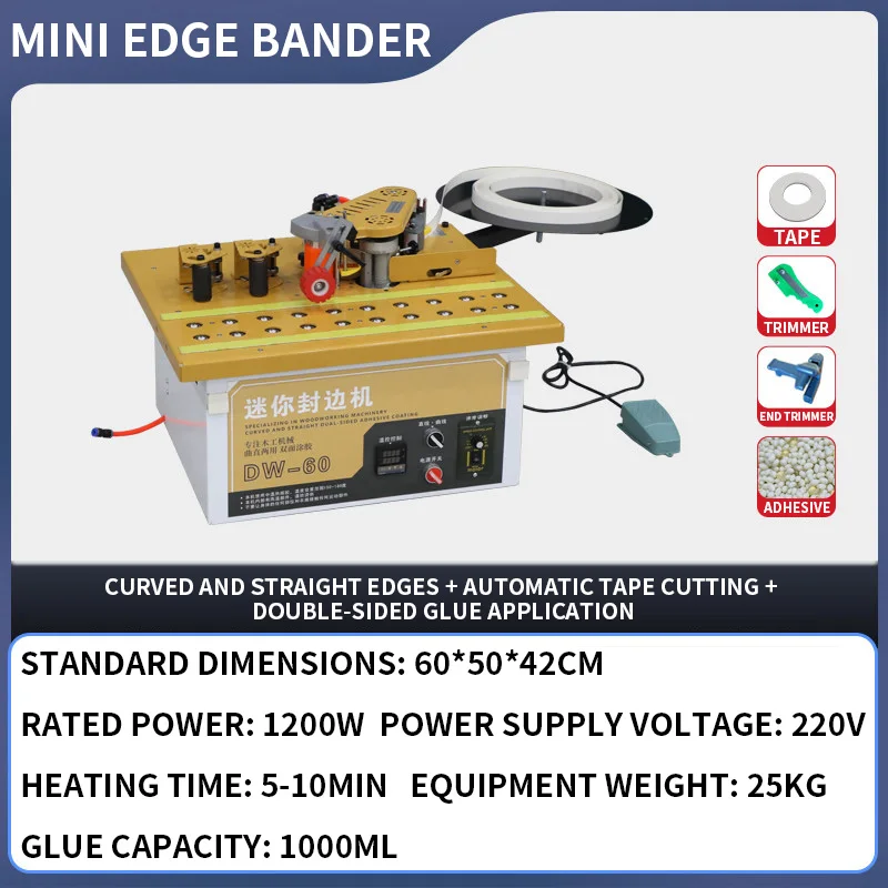 Bordatrice Mini DW-60, Modello - Woodworking Edge recensione e prezzo