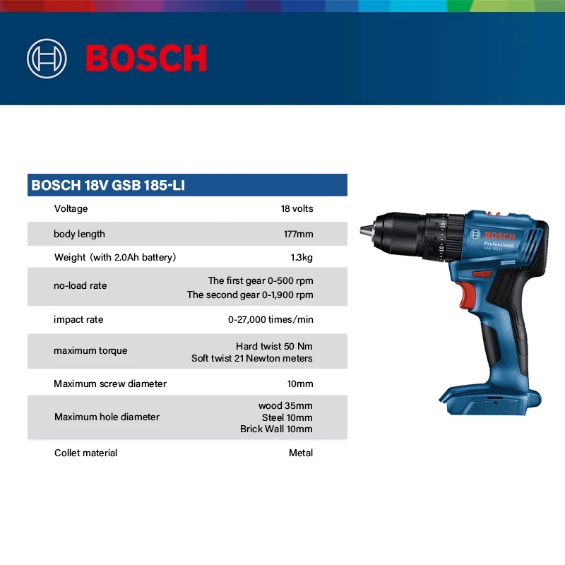 Bosch GSB 185-LI Trapano a Per - Bosch Drill Gsb 18V recensione e prezzo